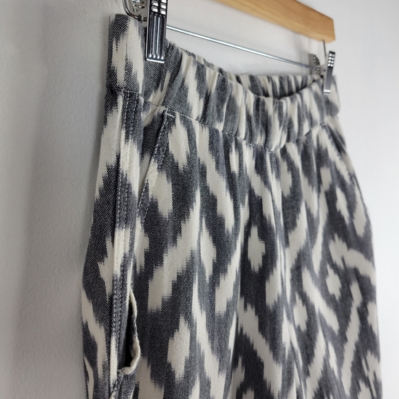 J.Crew Seaside Ikat Boho Print High Waist Pull On Cotton Jogger Pants - Picture 6 of 14